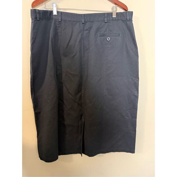 L.L. Bean NWT Original Fit Skirt Womens 20 Straight Navy Cotton Academia Item 27 - Picture 3 of 5